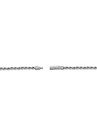 Stainless Steel 3MM Twist Link  Chain Bracelet with Push Lock, 9"