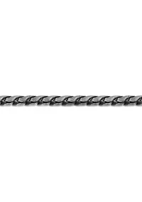 Stainless Steel 5MM Rope Chain Necklace with Antique Finish, 24" Length