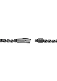Stainless Steel 5MM Rope Chain Necklace with Antique Finish, 24" Length
