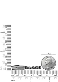 Stainless Steel 5MM Rope Chain Necklace with Antique Finish, 24" Length
