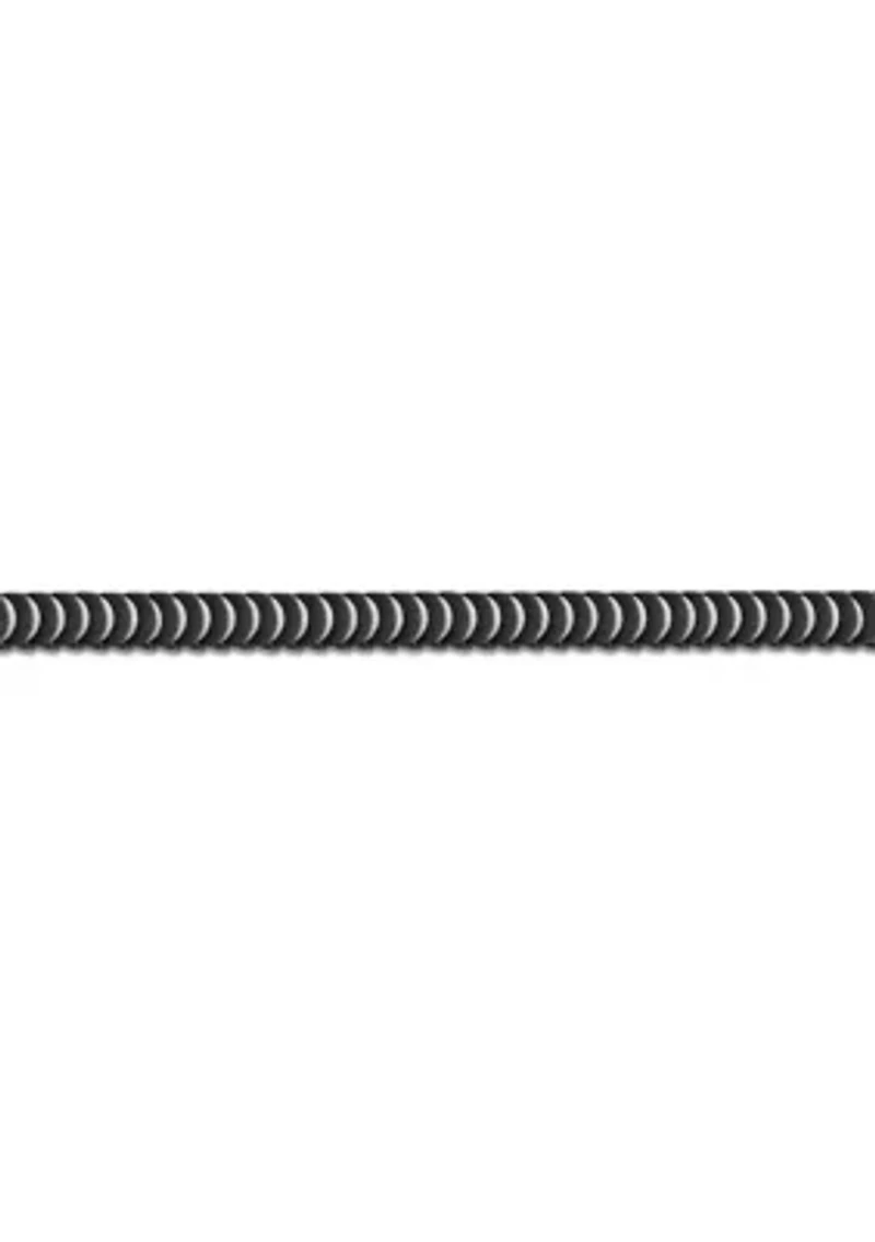 Stainless Steel 4MM Cobra Chain Necklace with Black Ip, 24" Length