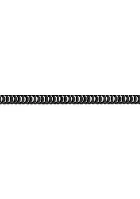 Stainless Steel 4MM Cobra Chain Necklace with Black Ip, 24" Length