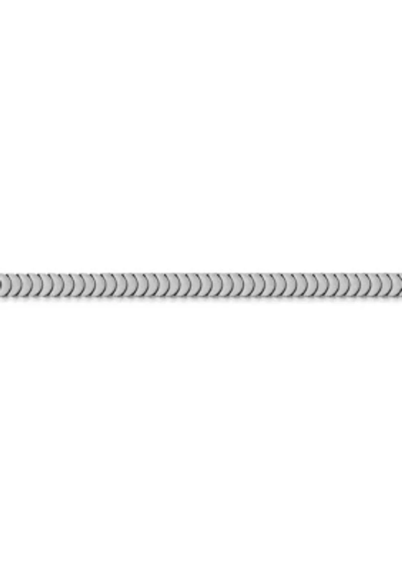 Stainless Steel 4MM Cobra Chain Necklace, 24" Length