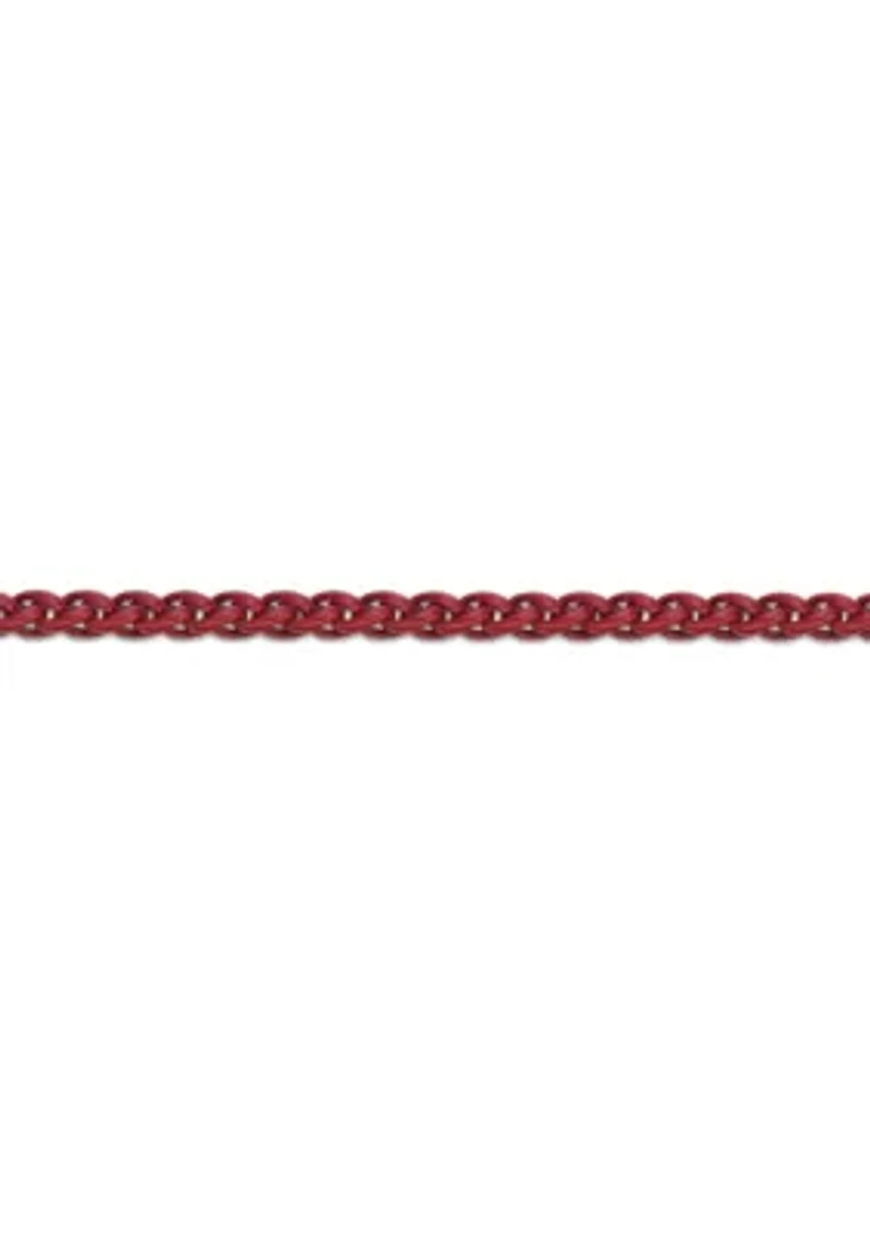 Stainless Steel 3MM Wheat Chain Necklace with Red Acrylic Coating