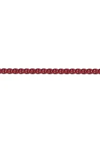 Stainless Steel 3MM Wheat Chain Necklace with Red Acrylic Coating
