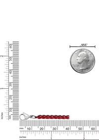 Stainless Steel 3MM Wheat Chain Necklace with Red Acrylic Coating