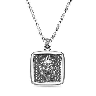 Stainless Steel Lion Pendant Necklace
