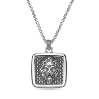 Stainless Steel Lion Pendant Necklace
