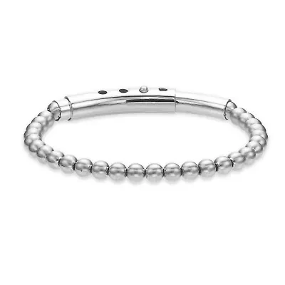 Stainless Steel 6mm Beaded Bracelet
