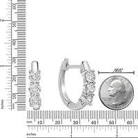 Lab Created 1 ct. t.w. Lab Grown Diamond Hoop Earrings in 10K White Gold
