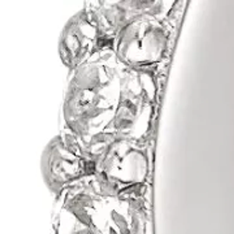 Lab Created Lab-Grown Diamond Accent Ear Cuff Sterling Silver