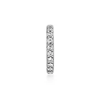 Lab Created Lab-Grown Diamond Accent Ear Cuff Sterling Silver