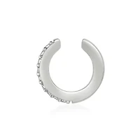 Lab Created Lab-Grown Diamond Accent Ear Cuff Sterling Silver