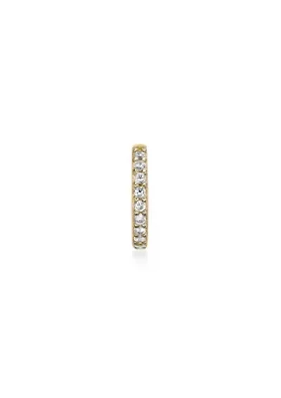 Lab Created Gemminded Lab-Grown Diamond Accent Ear Cuff in 18k Gold Over Silver