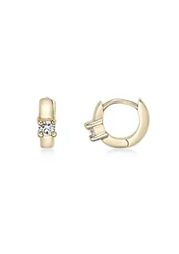 Lab Created Gemminded 1/10 ct. t.w. Lab-Grown Diamond Hoop Earrings in 18k Gold Over Silver