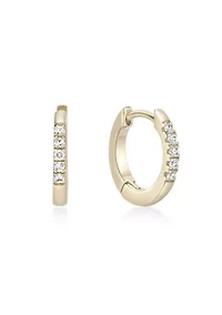 Lab Created Gemminded 1/ ct. t.w. Lab-Grown Diamond Hoop Earrings in 18k Gold Over Silver