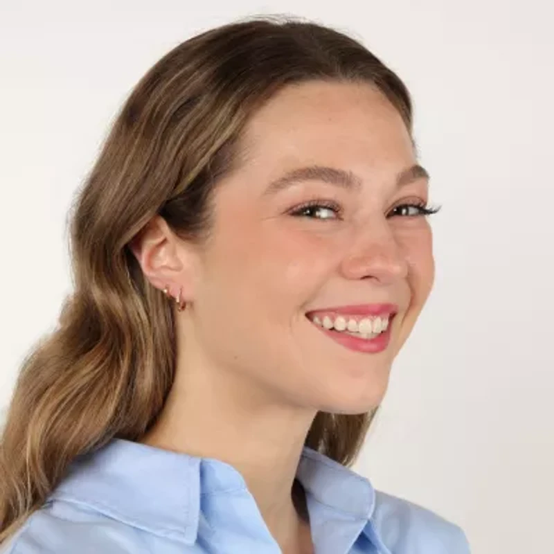 Lab Created Gemminded 1/ ct. t.w. Lab-Grown Diamond Hoop Earrings in 18k Gold Over Silver