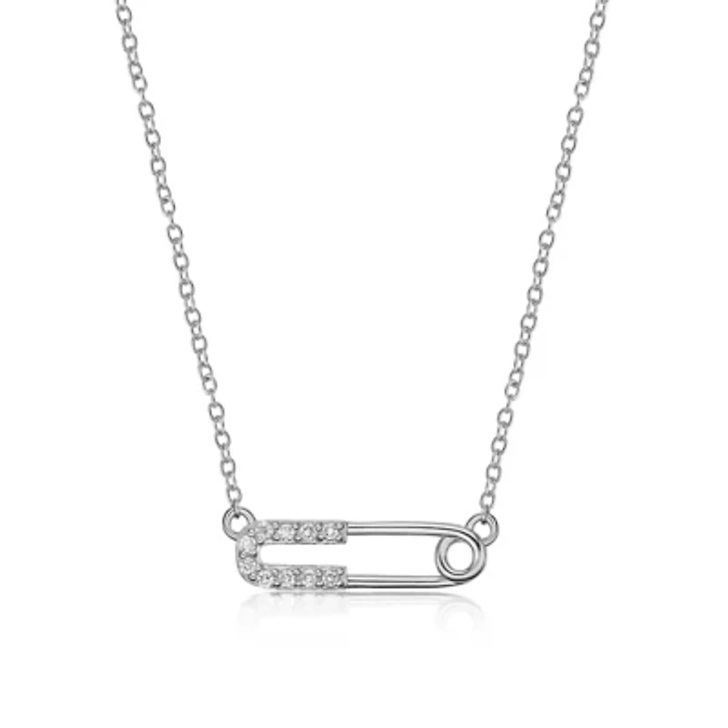 Lab Created 1/10 ct. t.w. Lab-Grown Diamond Pendant Necklace Sterling Silver
