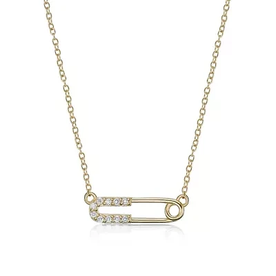 Lab Created Gemminded 1/10 ct. t.w. Lab-Grown Diamond Pendant Necklace in 18k Gold Over Silver