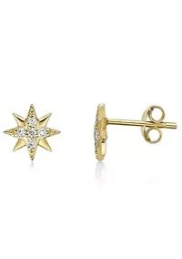 Lab Created Gemminded 1/8 ct. t.w. Lab-Grown Diamond Earrings in 18k Gold Over Silver