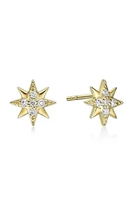 Lab Created Gemminded 1/8 ct. t.w. Lab-Grown Diamond Earrings in 18k Gold Over Silver