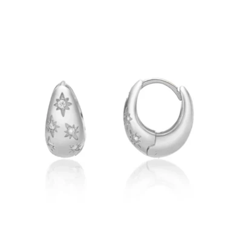 Lab Created 1/10 ct. t.w. Lab-Grown Diamond Hoop Earrings Sterling Silver