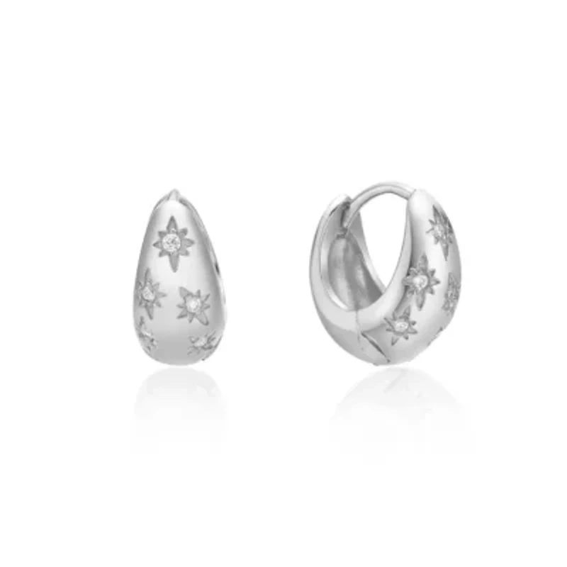 Lab Created 1/10 ct. t.w. Lab-Grown Diamond Hoop Earrings Sterling Silver