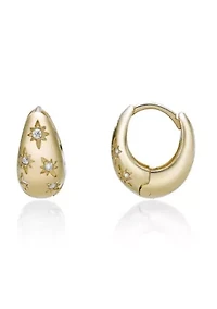 Lab Created Gemminded 1/10 ct. t.w. Lab-Grown Diamond Hoop Earrings in 18k Gold Over Silver