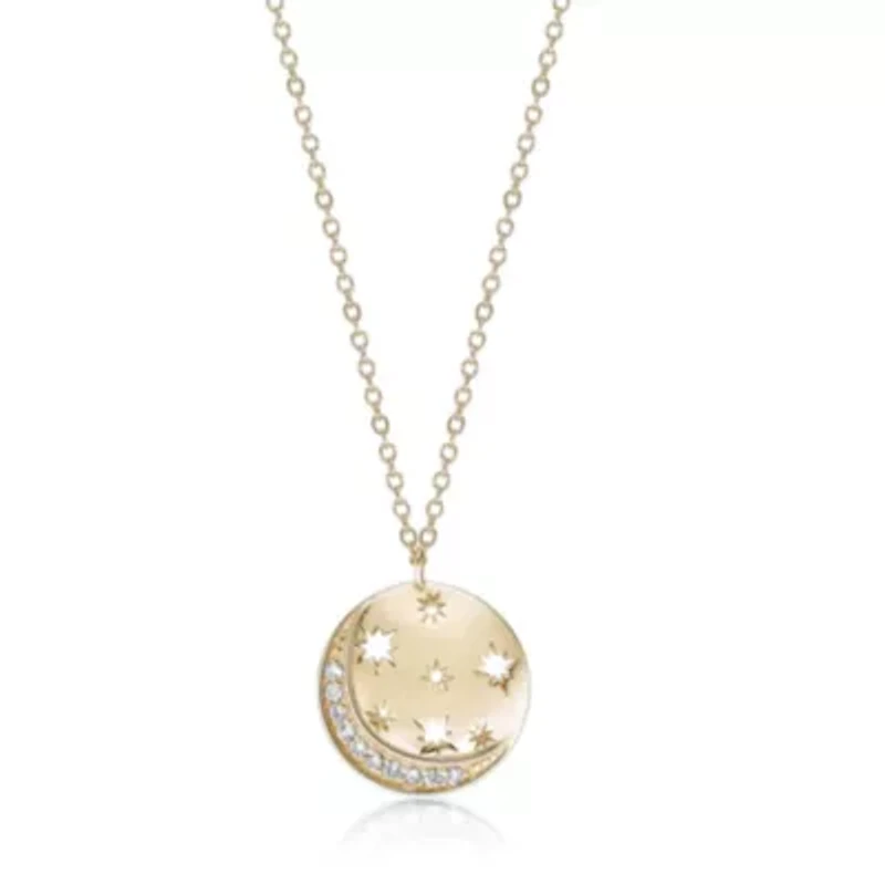 Lab Created Gemminded 1/10 ct. t.w. Lab-Grown Diamond Pendant Necklace in 18k Gold Over Silver