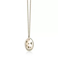 Lab Created Gemminded 1/10 ct. t.w. Lab-Grown Diamond Pendant Necklace in 18k Gold Over Silver