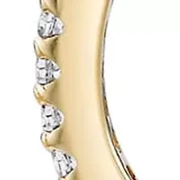 Lab Created 1/10 ct. t.w. Lab Grown Diamond Hoop Earrings in 18K Gold Plated Silver