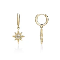 Lab Created Gemminded Lab-Grown Diamond Accent Earrings in 18k Gold Over Silver