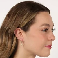 Lab Created Gemminded Lab-Grown Diamond Accent Earrings in 18k Gold Over Silver