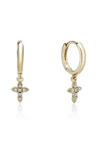 Lab Created Gemminded Lab-Grown Diamond Accent Earrings in 18k Gold Over Silver