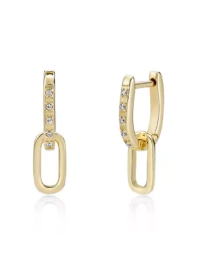 Lab Created Gemminded 1/10 ct. t.w. Lab-Grown Diamond Earrings in 18k Gold Over Silver