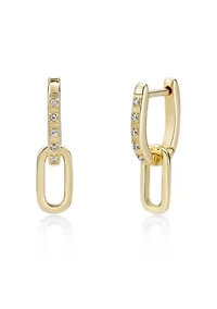 Lab Created Gemminded 1/10 ct. t.w. Lab-Grown Diamond Earrings in 18k Gold Over Silver