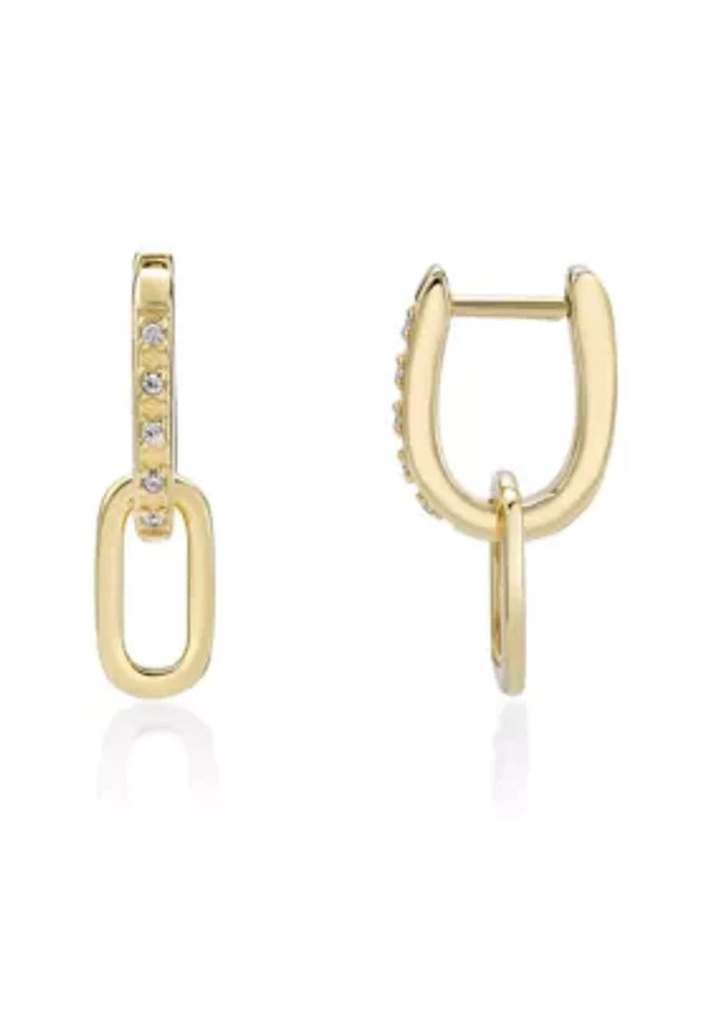 Lab Created Gemminded 1/10 ct. t.w. Lab-Grown Diamond Earrings in 18k Gold Over Silver
