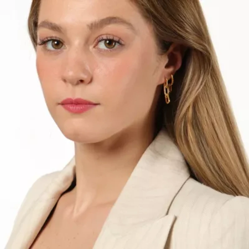 Lab Created 1/3 ct. t.w. Lab Grown Diamond Drop Earrings in 18K Gold Plated Silver