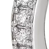 Lab Created Lab-Grown Diamond Accent Single Huggie Earring Sterling Silver