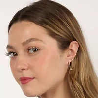 Lab Created Gemminded Lab-Grown Diamond Accent Single Huggie Earring in 18k Gold Over Silver