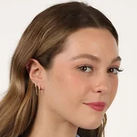 Lab Created Gemminded 1/10 ct. t.w. Lab-Grown Diamond Single Huggie Earring in 18k Gold Over Silver