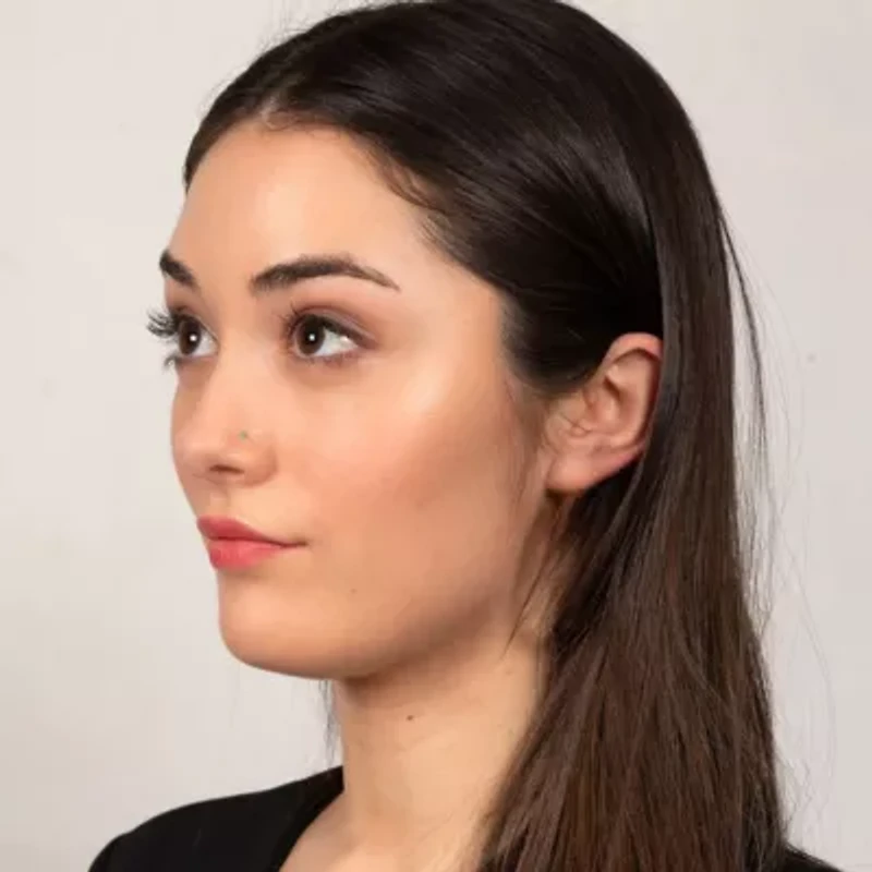 Lab Created Lila Moon Lab-Grown Diamond Accent 3-Stone Nose Stud in 10K Gold