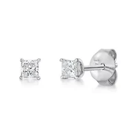 Lab Created 5/8 ct. t.w. Lab Grown Diamond Stud Earrings in 14K White Gold