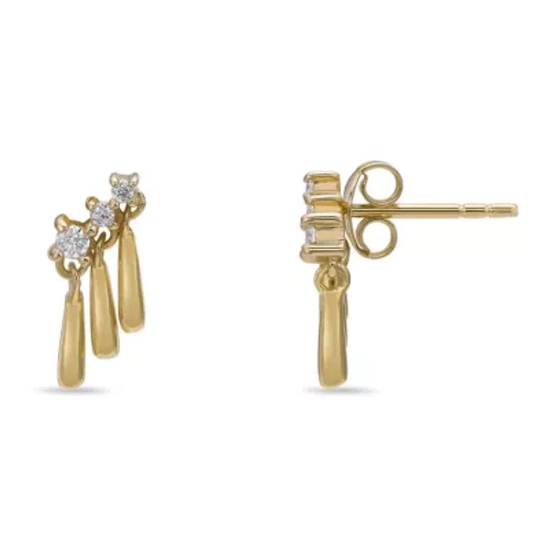 Lab Created Gemminded 1/3 ct. t.w. Lab-Grown Diamond Earrings in 18k Gold Over Silver