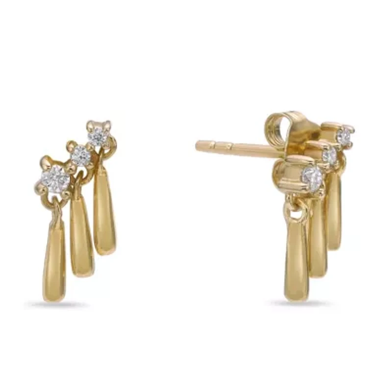 Lab Created Gemminded 1/3 ct. t.w. Lab-Grown Diamond Earrings in 18k Gold Over Silver