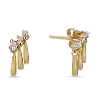 Lab Created Gemminded 1/3 ct. t.w. Lab-Grown Diamond Earrings in 18k Gold Over Silver