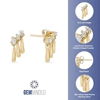 Lab Created Gemminded 1/3 ct. t.w. Lab-Grown Diamond Earrings in 18k Gold Over Silver