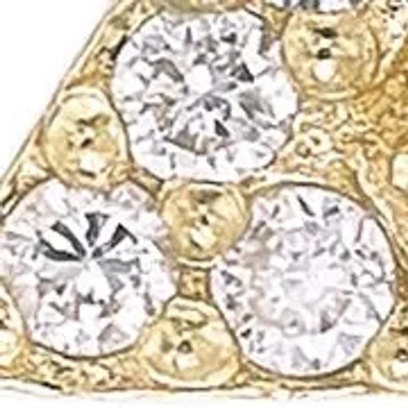 Lab Created 18k Gold Plated Silver 1/4 CTTW Lab Grown Diamond Star of David Earrings