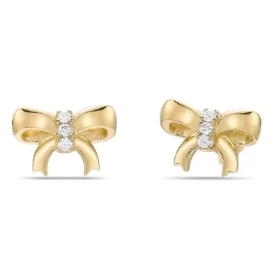 Lab Created Gemminded Lab-Grown Diamond Accent Earrings in 18k Gold Over Silver