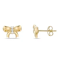 Lab Created Gemminded Lab-Grown Diamond Accent Earrings in 18k Gold Over Silver